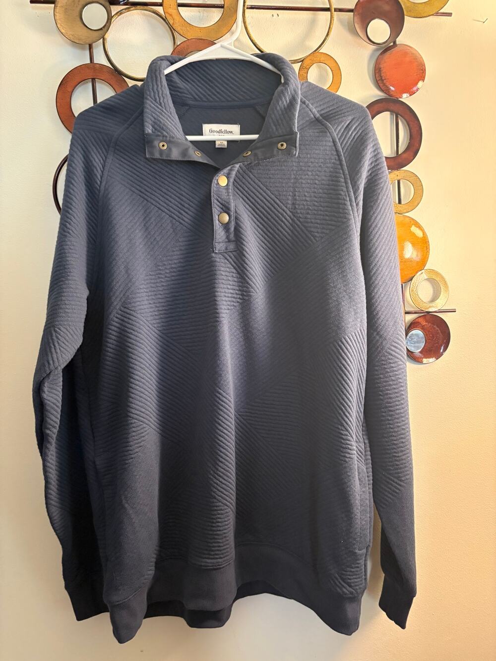 Goodfellow men’s medium navy quarter snap sweatshirt